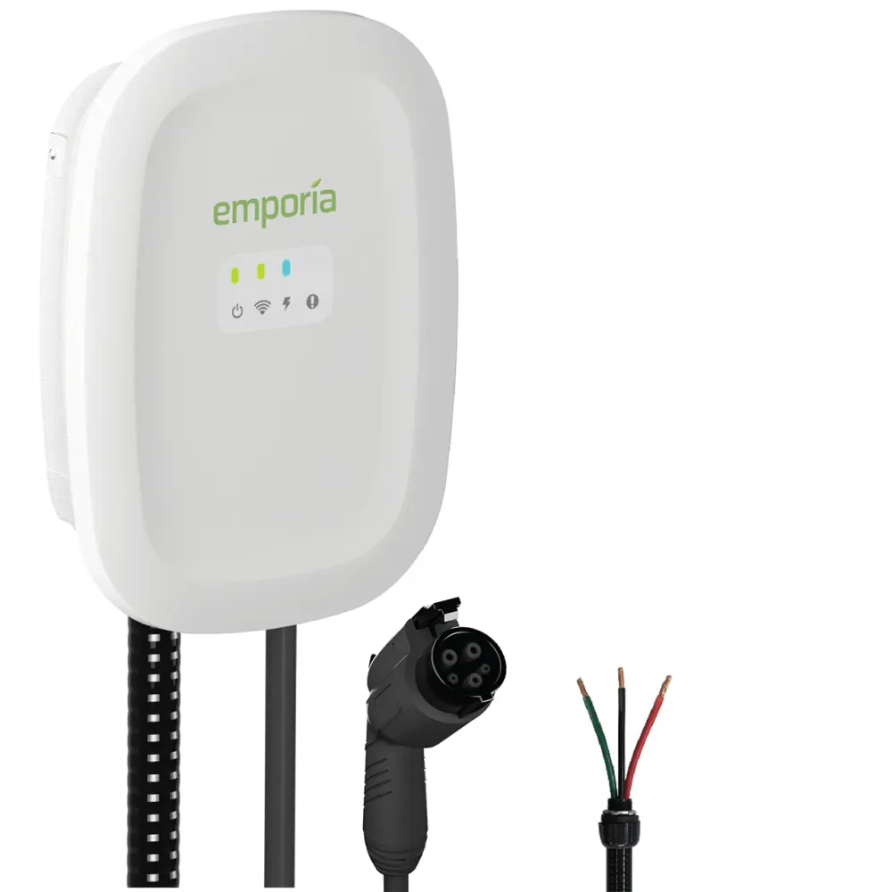 Emporia EV Charger | White | Hardwire | J1772, image 1 of 3