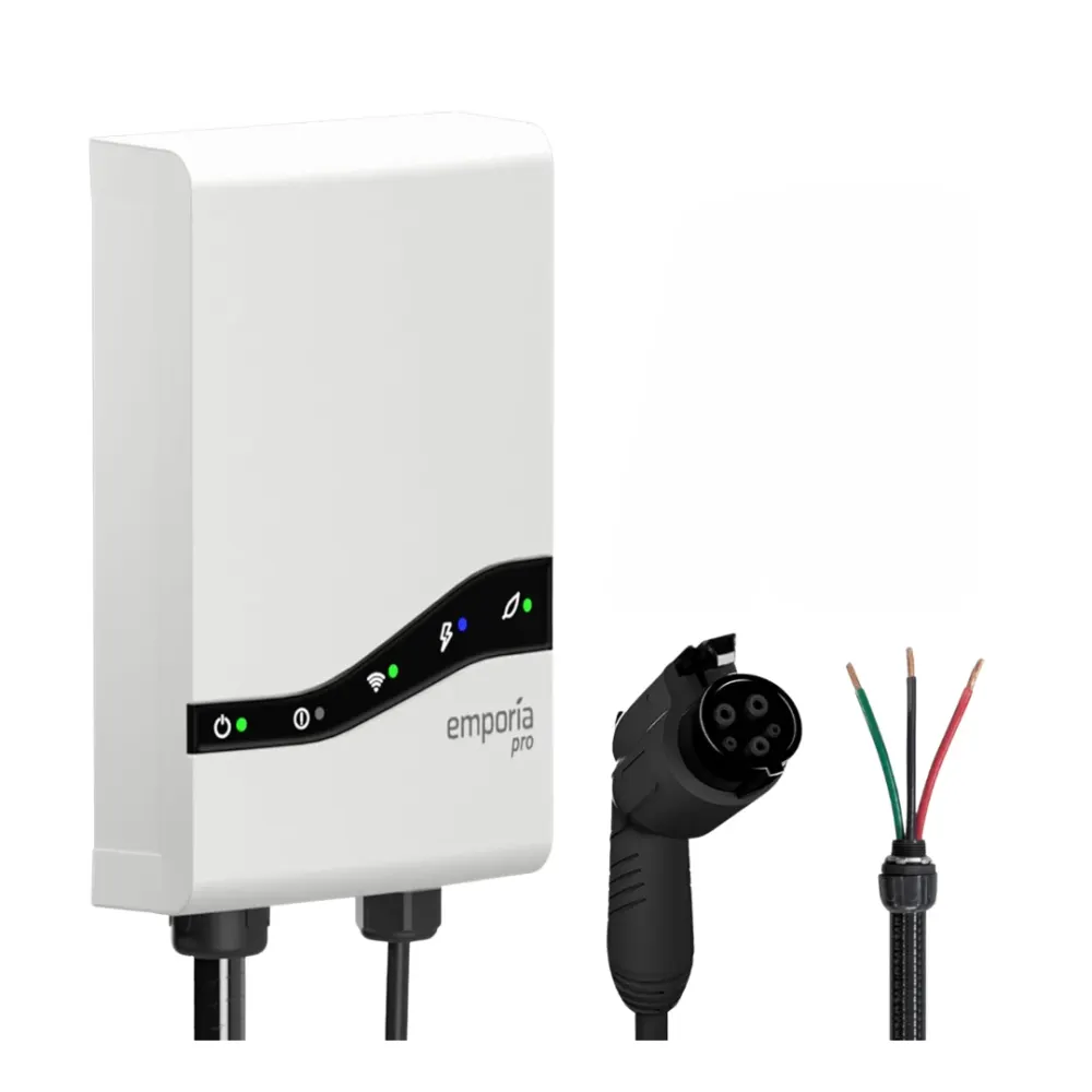 Emporia Pro Level 2 EV Charger| White | Hardwire | J1772, image 1 of 4