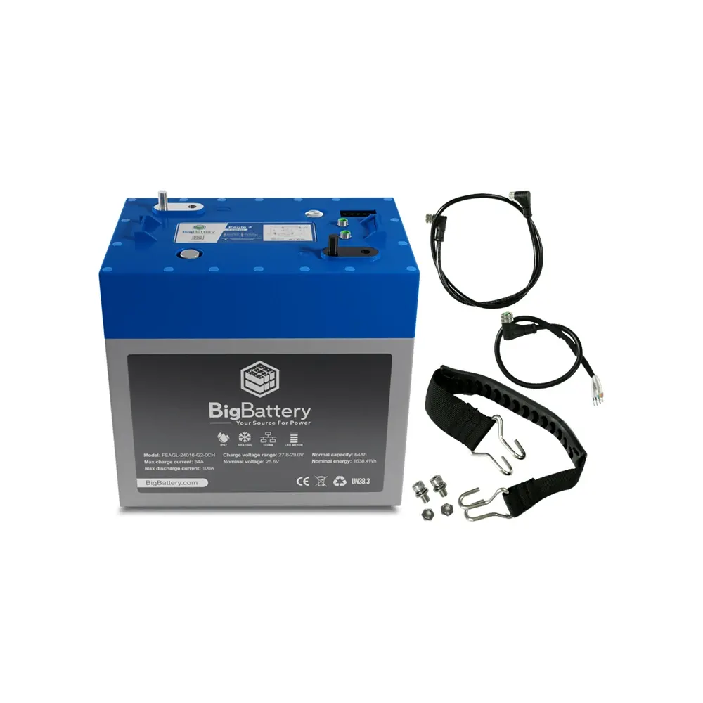 BigBattery | 24V EAGLE 2 | LiFePO4 Lithium Battery 1.63kWh | For Boats & Motorcycles, image 1 of 3