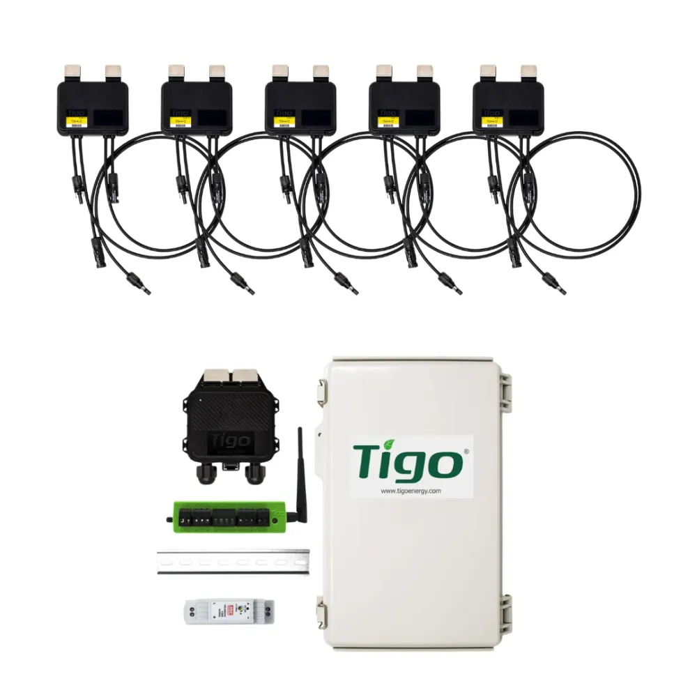 Tigo TS4-A-O | Optimization, Monitoring & Rapid Shutdown. Long Cable | 5 Pack, image 1 of 1