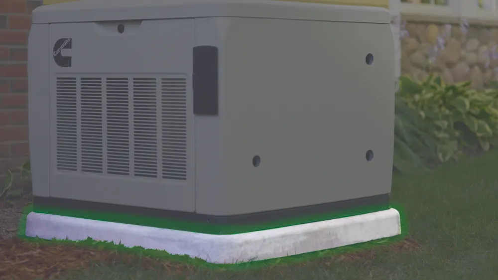 Cummins Onan Composite Mounting Pad for RS13A, RS17A, RS20A and RS20AC Home Standby Generators, image 1 of 1