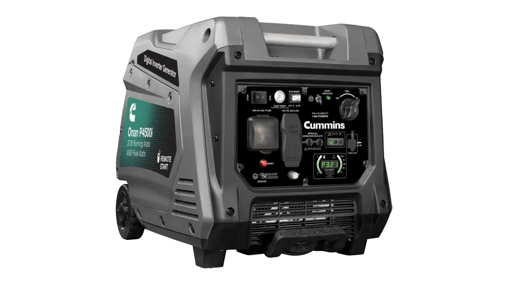 Cummins Onan P4500i 3700W Continuous, 4500W Peak, Gas Portable Inverter Generator, Quiet Generator with Electric Start, Remote Control, RV Ready, EPA, image 1 of 1