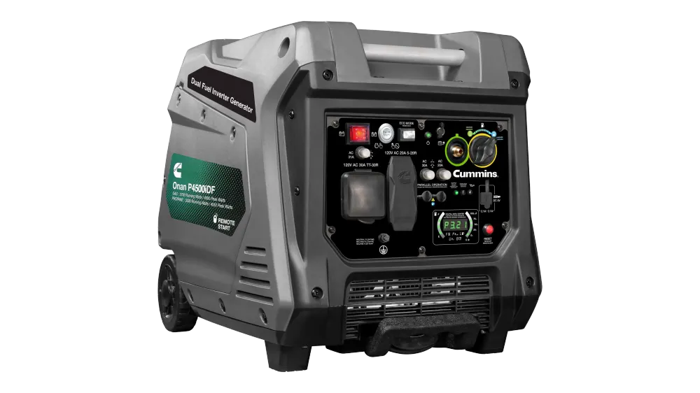 Cummins Onan P4500iDF 3700W Gas / 3300W Propane Dual Fuel Portable Inverter Generator, Quiet Generator with Electric Start, Remote Control, RV Ready, EPA Approved, image 1 of 2