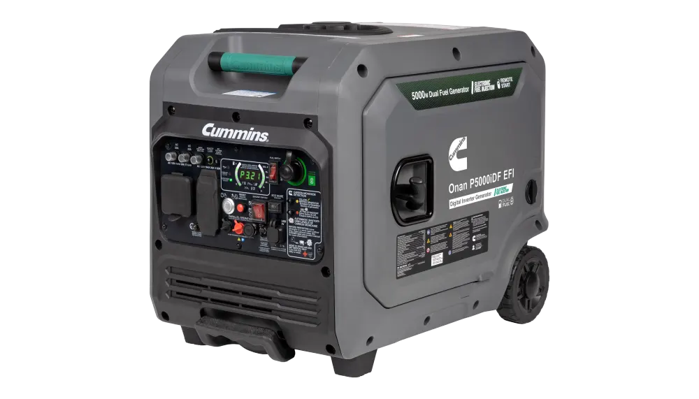 Cummins Onan P5000iDF EFI 3900W Gas / 3500W Propane Dual Fuel Portable Inverter Generator, Quiet Generator with Electric Start, Remote Control, CO Sensor, RV Ready, EPA & CARB Approved, image 1 of 2