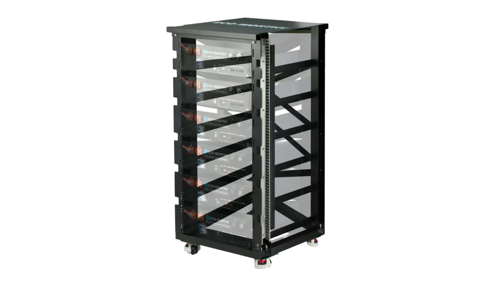 ECO-WORTHY 6-Slot Battery Rack for ECO-WORTHY 48V Server Rack Lithium Batteries, Fits Cubix 100 and Cubix 100 Pro, image 1 of 1