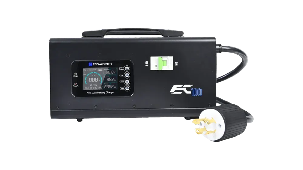ECO-WORTHY EC100 48V 100A Lithium Battery Charger, 5.78kW Max Output, Automatic Generator Start and Stop, NEMA L14-30 Plug and L5-30 Plug, image 1 of 2