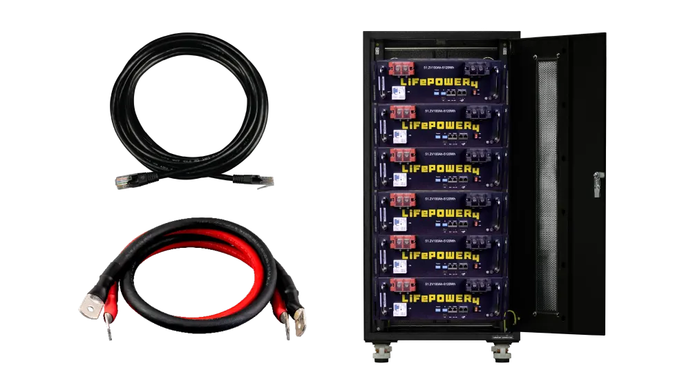 EG4 48V 30.72kWh LifePower4 V2 Fully Loaded LiFePO4 Server Rack Battery Bundle, image 1 of 1