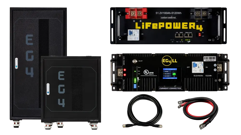 EG4 48V Battery Starter Kit, Choose Between LL-S or LifePower4 and Server Rack of Choice, Up to 30.72kWh of Battery Power, image 1 of 1