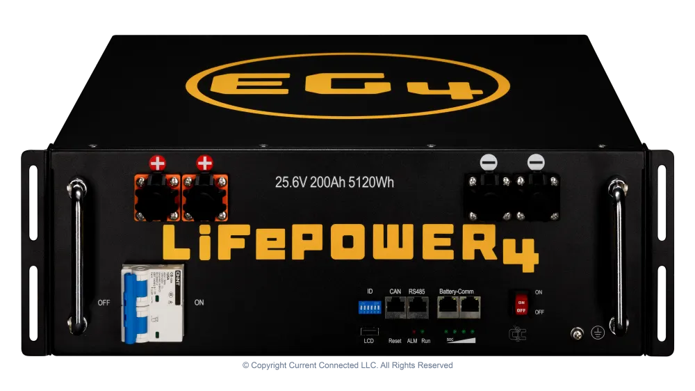 EG4 LifePower4 V2 24V 200Ah 5.12kWh LiFePO4 Server Rack Battery, Residential Lithium Battery, image 1 of 4