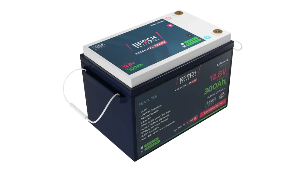 Epoch 12V 300Ah Heated & Bluetooth LiFePO4 Battery – Epoch Essentials, image 1 of 1