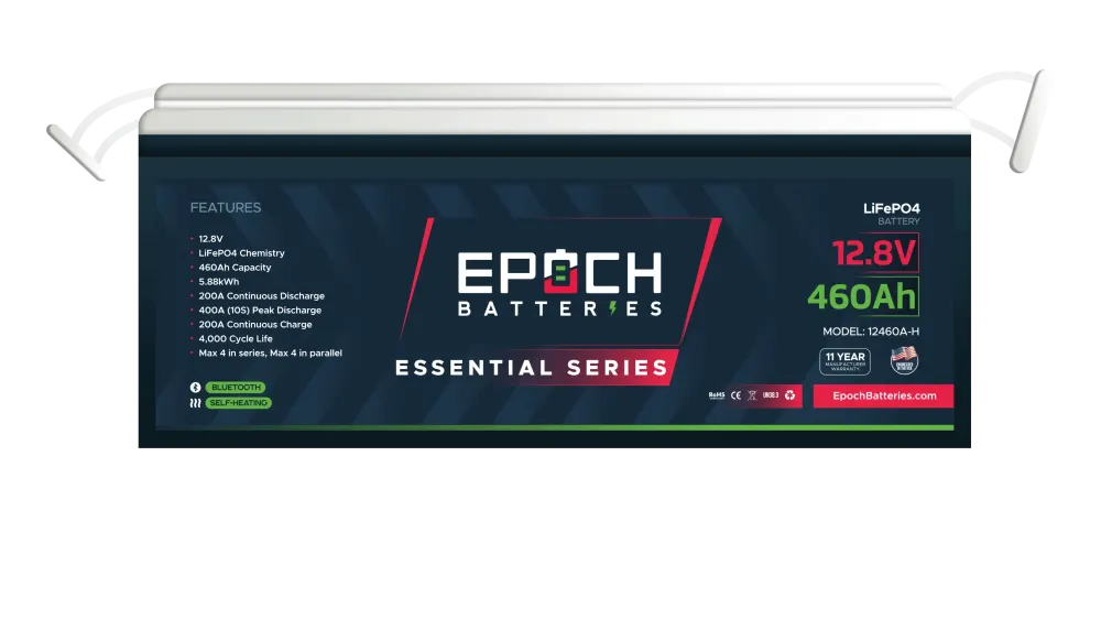 Epoch 12V 460Ah – Heated and Bluetooth – LiFePO4 Battery – Epoch Essentials, image 1 of 2