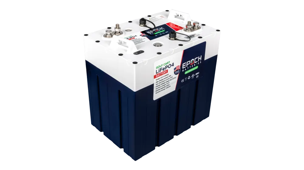 Epoch GC2 Series 48V 30Ah 1.54kWh LiFePO4 Battery, Group GC2 IP67 Lithium Battery for Boats, RVs, and Golf Carts, image 1 of 4