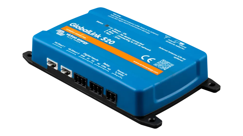 Victron Energy GlobalLink 520, 4G LTE-M Data for Connection to VRM, VictronConnect, Connects Up to 2 VE.Direct Devices, Supports RuuviTag Sensors, image 1 of 4