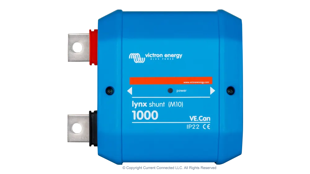 Victron Energy Lynx Shunt VE.Can with M10 Interconnections, Calculates and Monitors Battery Power, Works with GX Devices for Remote Monitoring, image 1 of 4