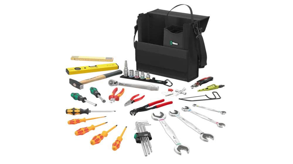 Wera 2go SHK 1 Tool Set for Plumbing and HVAC Applications, 30 Pieces with Carrying Container, Includes KNIPEX, STABILA, PICARD, PUK, BESSEY, and More, image 1 of 4