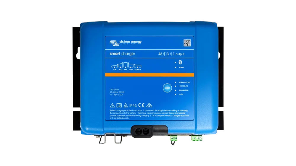 Victron Energy Smart IP43 Charger 48/13 Single Output, 120-240V Input, 48V Battery Charger and DC Power Supply, 13A Charge Current, image 1 of 1