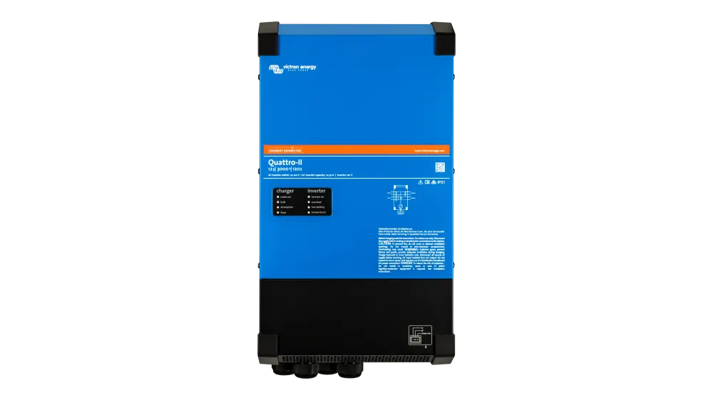 Victron Energy Quattro-II 12V 3kVA 2x120V Inverter 120A Battery Charger, 120/240V Passthrough, image 1 of 4