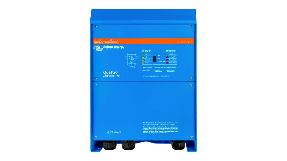 Victron Energy Quattro 48V 5kVA 120V Inverter 70A Charger, UL 1741 Residential Low Frequency Inverter, image 1 of 4