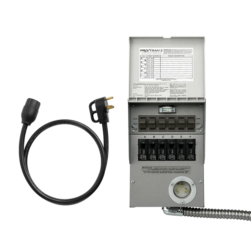 6-Circuit Manual Transfer Switch (120V, 30 Amp, For F3000, F2600, F2000), image 1 of 4