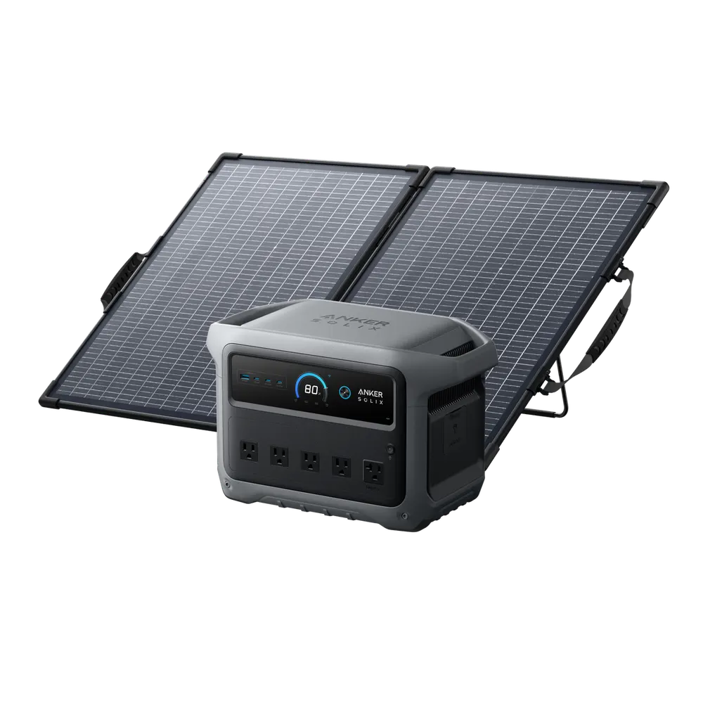 Anker SOLIX C1000 Gen 2 Portable Power Station with 100W Bifacial Solar Panel, image 1 of 1