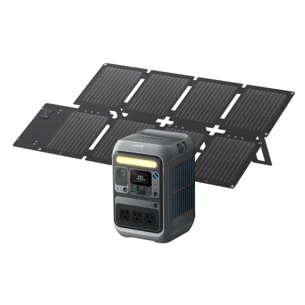 Anker SOLIX C300 Solar Generator + 60W Solar Panel, image 1 of 4