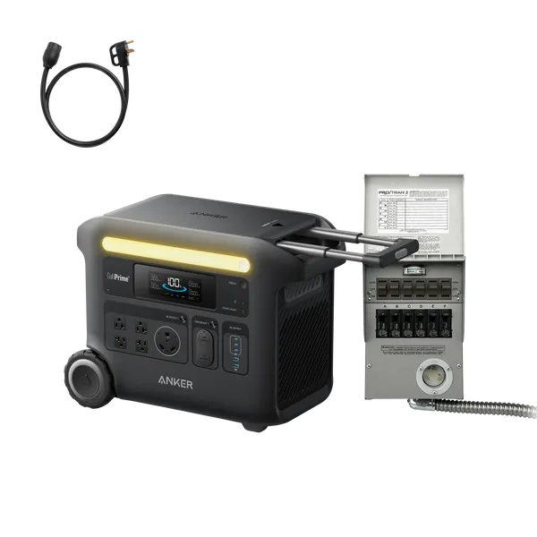 Anker SOLIX F2600 + 6-Circuit Manual Transfer Switch, image 1 of 4