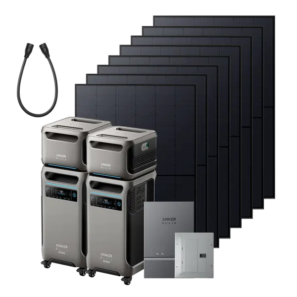 2× Anker SOLIX F3800 Plus + 2× Expansion Battery + Smart Home Power Panel + 8× 440W Rigid Solar Panel, image 1 of 1