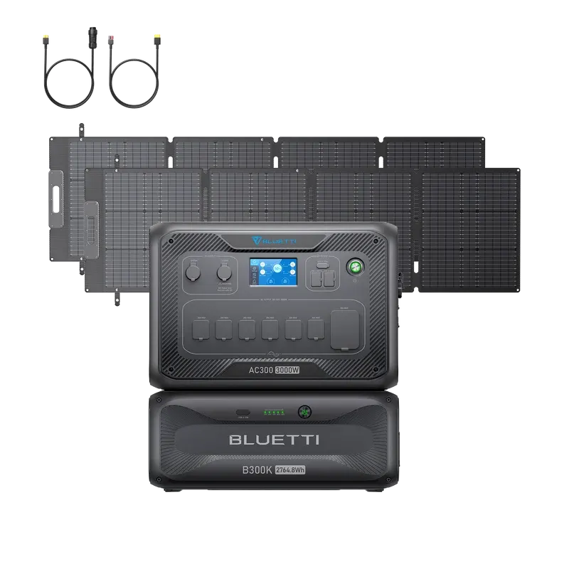 BLUETTI AC300+B300K+2*200W Solar+RV Cable | Home Battery Backup, image 1 of 1