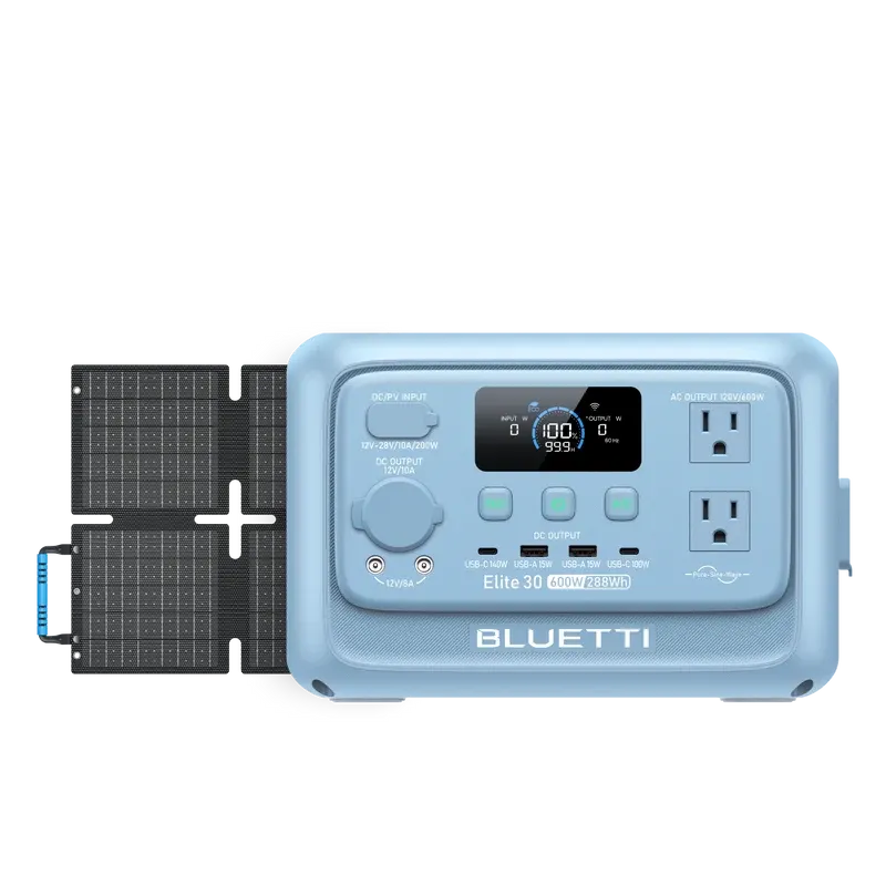 BLUETTI Elite 30 V2 Glacier Blue +60W, image 1 of 4