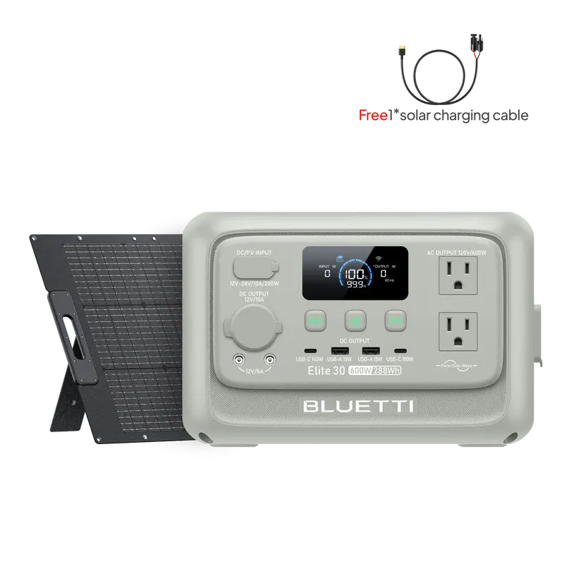 BLUETTI Elite 30 V2 Light Sand Grey +100W, image 1 of 4
