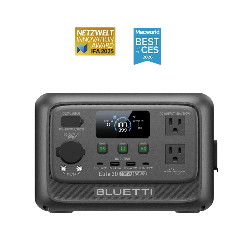 BLUETTI Elite 30 V2 Portable Power Station | 600W 288Wh, image 1 of 4