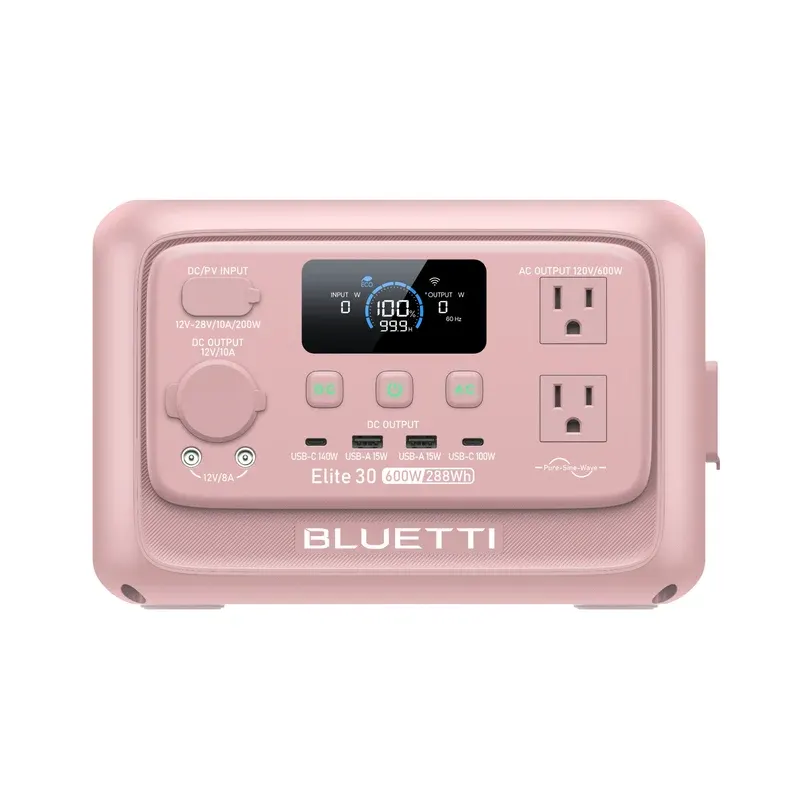 BLUETTI Elite 30 V2 Portable Power Station | 600W 288Wh (Blush Pink), image 1 of 4