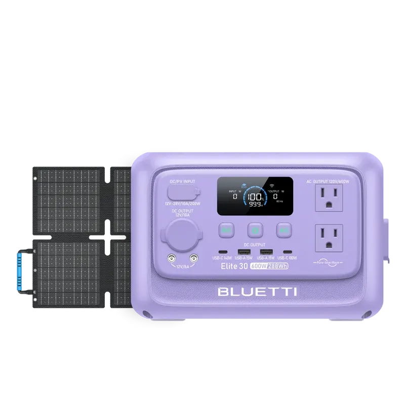 BLUETTI Elite 30 V2 Twilight Glow Purple +60W, image 1 of 4