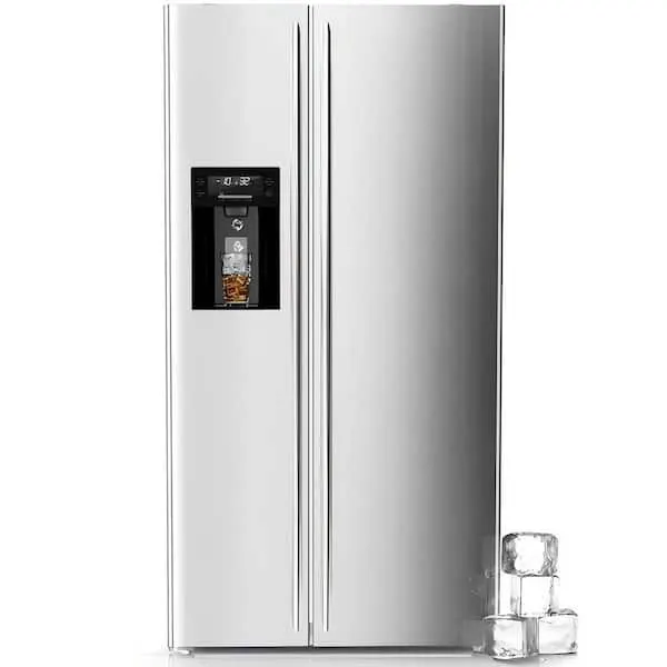 35.87 in. 20.01 cu. ft. Side-by-Side Refrigerator with Water Dispenser, Ice Maker and Freezer, Auto Defrost in Silver, image 1 of 11