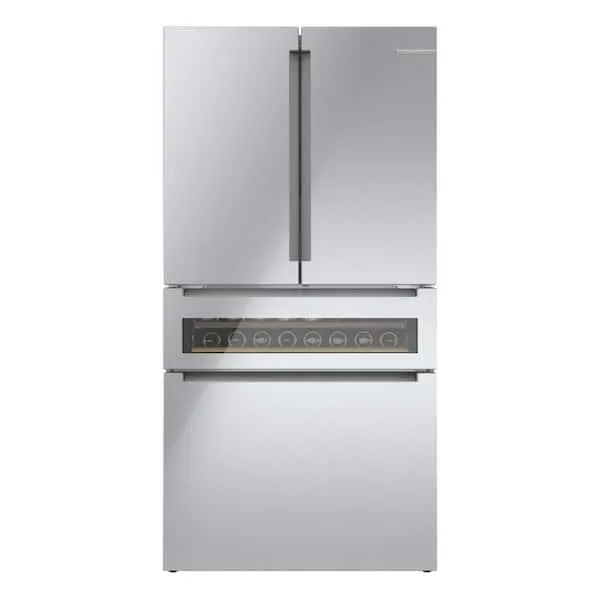 800 Series 21 cu. ft. Smart Counter Depth 4-Door French Door Refrigerator in Stainless Steel with Beverage Cooler Drawer, image 1 of 14
