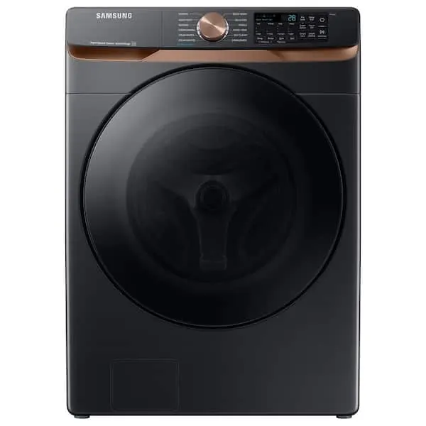 5 cu. ft. Extra-Large Capacity Smart Front Load Washer in Brushed Black with Super Speed Wash and Steam, image 1 of 14