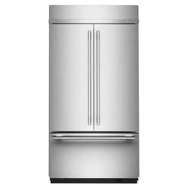 42 in. 24.2 cu. ft. Built-In French Door Refrigerator in Stainless Steel with PrintShield Finish with Platinum Interior, image 1 of 11