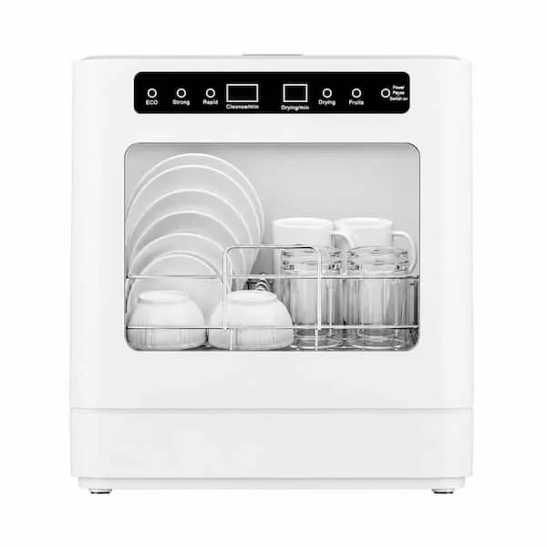 16 in. Countertop Dishwasher in White with 4-Cycles, 5-Place Settings and 360° Dual Spray, image 1 of 10