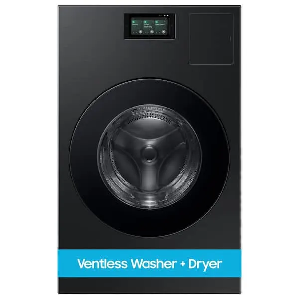 5.3 cu ft Bespoke AI Ventless All-in-One Washer Dryer Combo Electric with AI Home in Brushed Black, image 1 of 15
