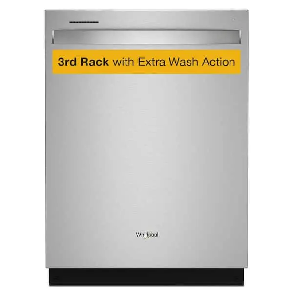 24 in. Top Control Built-In Tall Tub 47 dBA Dishwasher in Fingerprint Resistant Stainless Steel, 3rd Rack, Eco Series, image 1 of 13