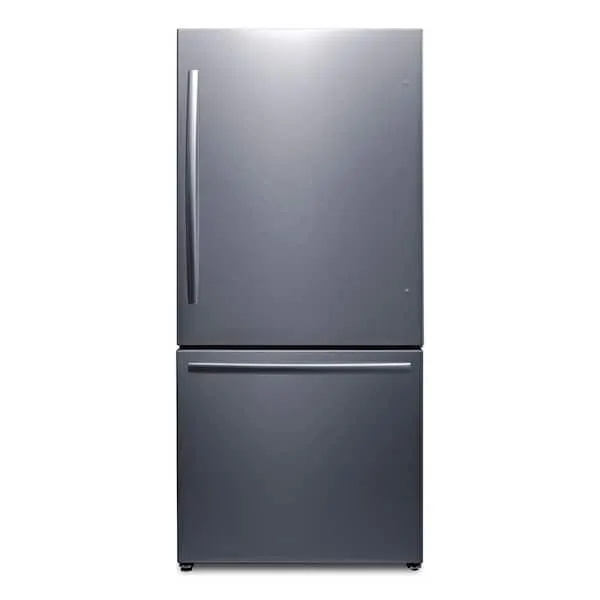 31 in. W 17.2 cu. ft. Bottom Freezer Refrigerator with Ice Maker in Stainless Steel, Counter Depth, image 1 of 12