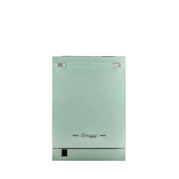 24" Classic Retro Panel Ready Dishwasher in Summer Mint Green, image 1 of 8