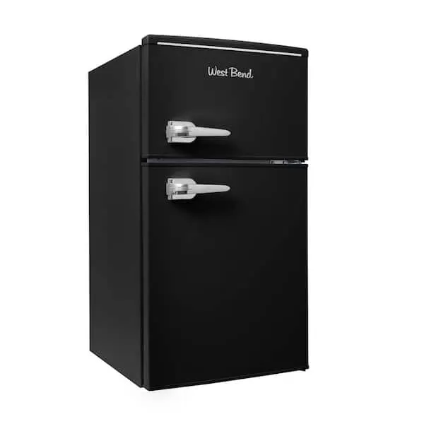 Retro Compact Top Freezer Refrigerator and Freezer, 3.1 cu. ft. in Black, image 1 of 14