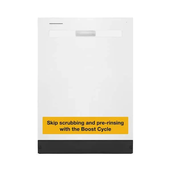 24 in. Top Control Built-In Tall Tub 55 dBA Dishwasher in White with Boost Cycle and Triple Filtration Wash, Eco Series, image 1 of 15