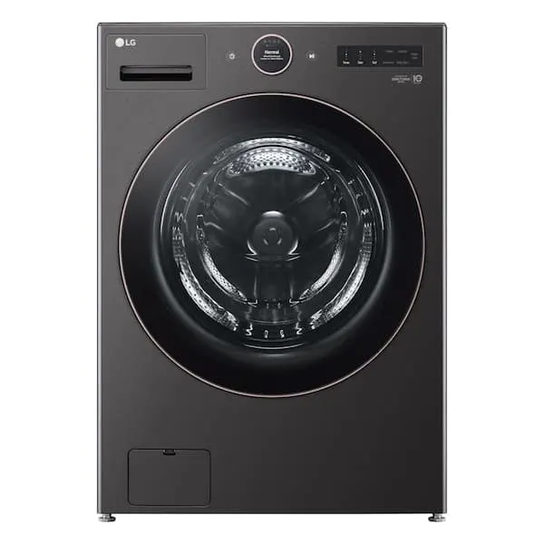 5.0 cu. ft. Stackable Smart Front Load Washer in Black Steel with AI Digital Dial, Steam and TurboWash360, image 1 of 15