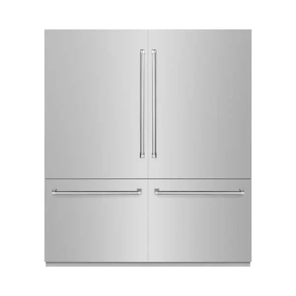 72 in. 39.6 cu. ft. Built-in Bottom Freezer Refrigerator with Water Dispensers and Ice Makers in Stainless Steel, image 1 of 9