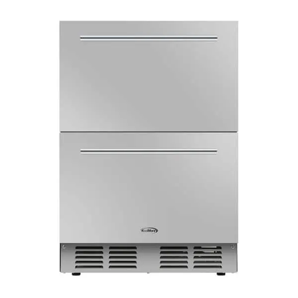 24 in. 4.9 cu. ft. Built-In Outdoor Refrigerator with Double Drawer for Outdoor Home Kitchen in Stainless-Steel, image 1 of 9