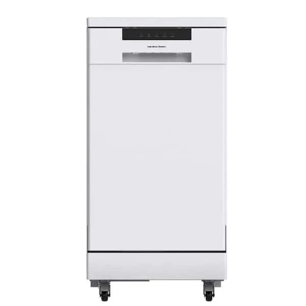 18 in. White Electronic Portable 120-volt Dishwasher with 3-Cycles with 8 Place Settings Capacity, image 1 of 7