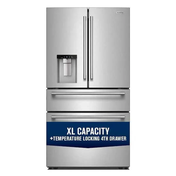 36 in. 28.9 cu. ft. Freestanding French Door Refrigerator in Fingerprint-Resistant Stainless Finish with XL Capacity, image 1 of 14
