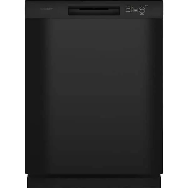 Hotpoint 24 in. Front Control Built-In Tall Tub Dishwasher in Black with 4-Cycles and Simplified Installation, 60dBA, image 1 of 14